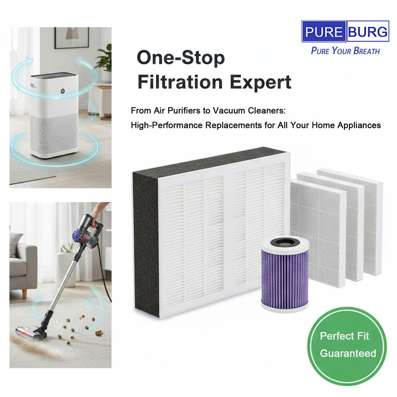 PUREBURG Replacement Filter Compatible with Himox H08 H08P Air Purifiers