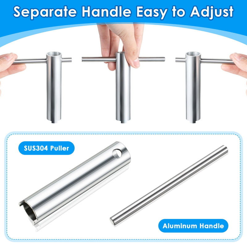 Feekoon Cartridge Retainer Removal Tool with Handle Compatible with Moen 14272, Easy to Push and Pull Rebuild Cartridge Puller Replacement for 1224, 1234, 1248 Faucet Bathtub Replacement Part (Silver) Silver - NewNest Australia