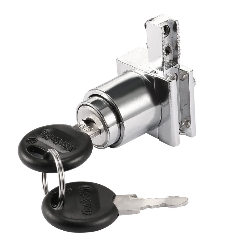 uxcell Push Lock for Sliding Glass Cabinet Door Fits 5mm Thick Keyed Alike 2Pcs
