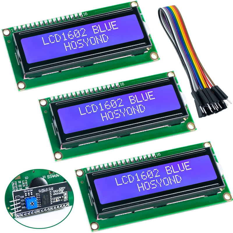 3pcs I2C IIC 1602 LCD Display Module 16x02 LCD Screen Module for Arduino Raspberry Pi I2C LCD 1602