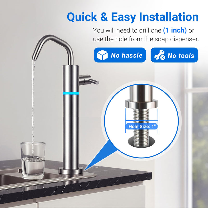 LCF LED UV Drinking Water Faucet for RO & Under Sink Water Filter System