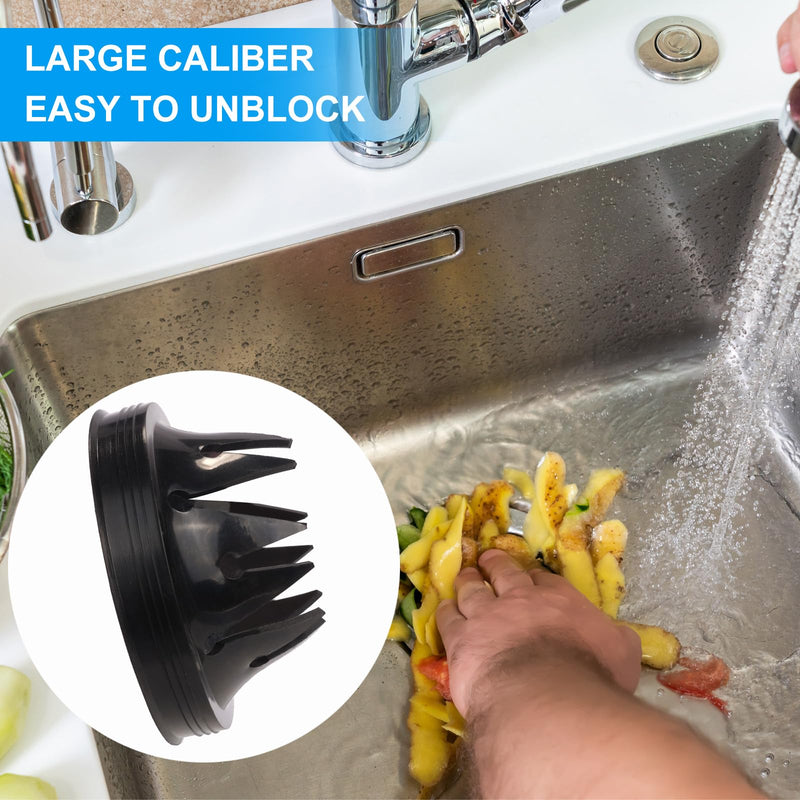 3 1/8" Inch Garbage Disposal Splash Guard with Garbage Disposal Drain Cover for Sink,Rubber Garbage Guard and Garbage Disposal Stopper for Whirlaway, Waste King, and GE Models (Black 3 1/8 in) Black 3 1/8 in