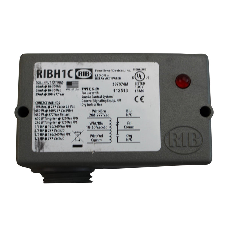Functional Devices RIBH1C Enclosed Relay 10A, SPDT, 10-30VAC/DC/208-277VAC RIB