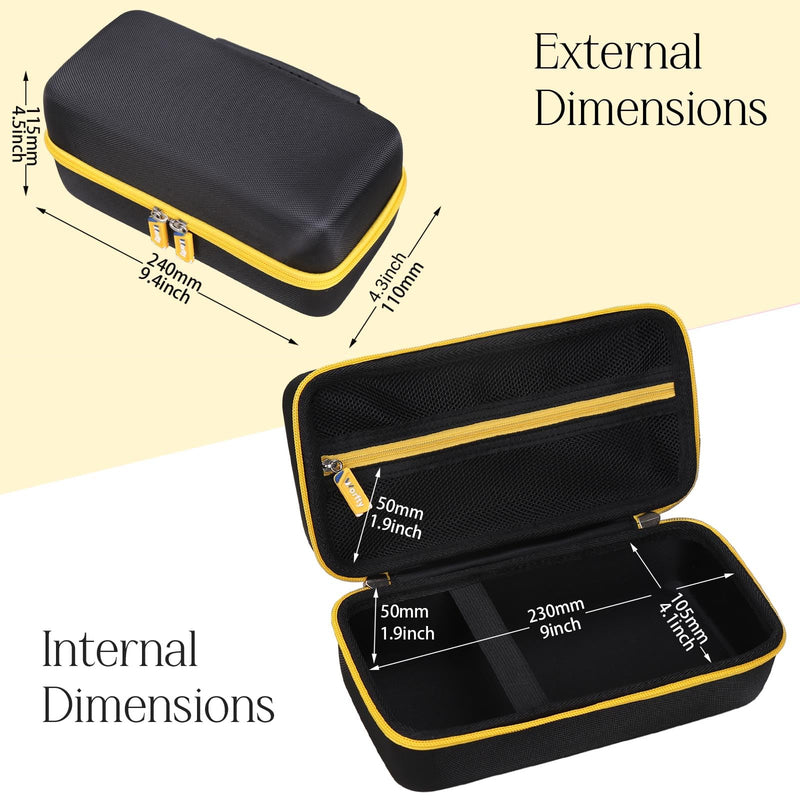 Hard Multimeter Case for Fluke 1587 FC/1507/1503/1577/1508 - Hard Protective Travel Carrying Storage Bag(Case Only) (Black) Black