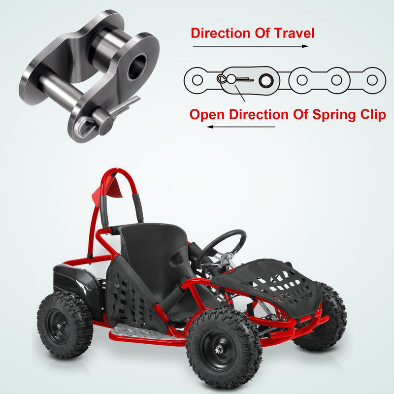 OIIKI 4PCS #60 Roller Chain Offset Link, Carbon Steel Half Link, Crank Link