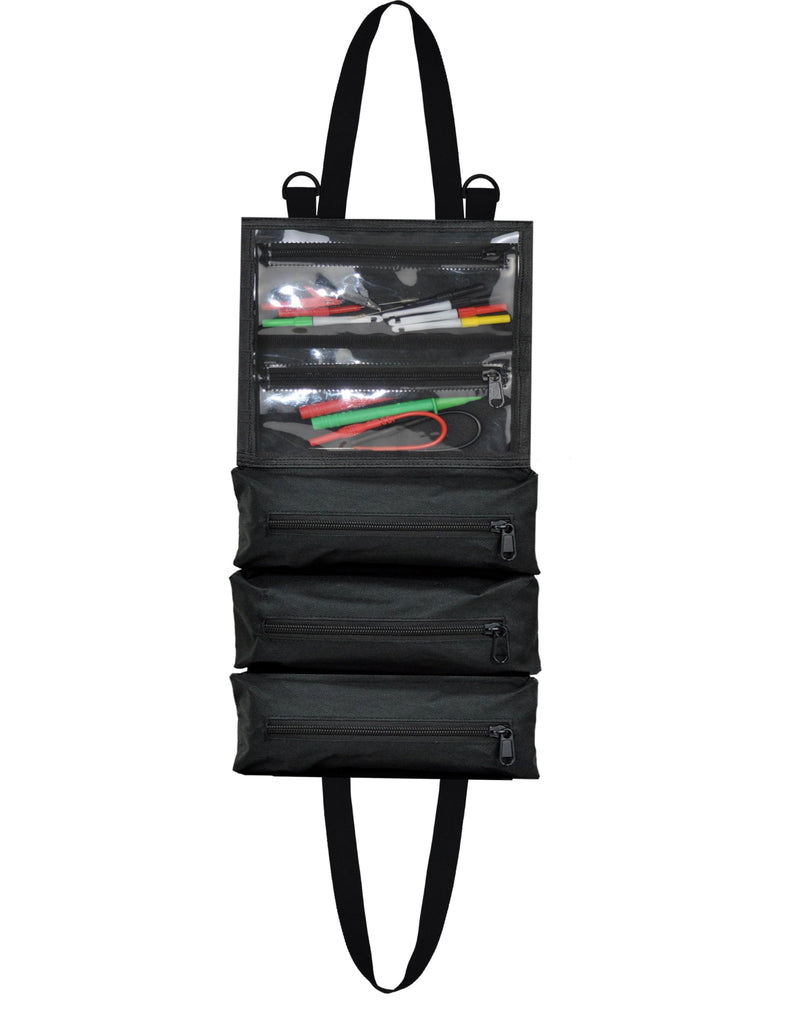 ZIBOO C20 Heavy Duty Portable Foldable Roll Up Tool Bag Organizer, Industrial Multimeter Accessories bag Fits Compatible with FLUKE, Compatible with Fieldpiece, Compatible with Klein Tools ZIBOO C20