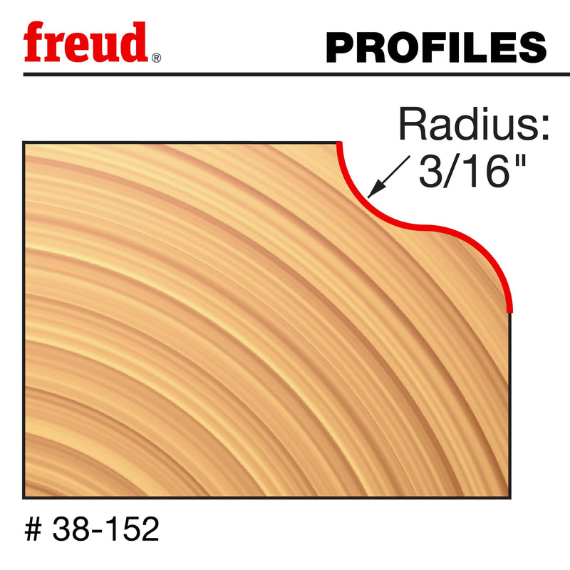 Freud 38-152: 1-1/4" (Dia.) Ogee Bit with 1/4" Shank