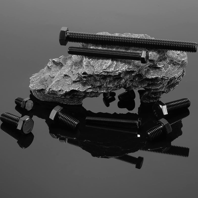 3/8-16 x 1 Inch Hex Head Screw Bolt, 20Pcs 18-8 (304) Stainless Steel, Fully Threaded,Black Oxide by SG TZH 20 3/8-16 x 1"