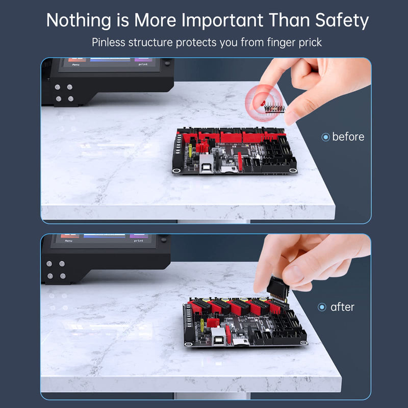 BIGTREETECH New Upgrade EZ2209 Stepper Motor Driver with EZ-Driver Connection V1.0 Support UART Mode for SKR V1.4 Turbo, SKR 2, SKR 3 SKR Pro V1.2, Octopus, Octopus Pro 3D Controller Board (5 Sets) EZ2209*5+EZ-Driver Connector*5