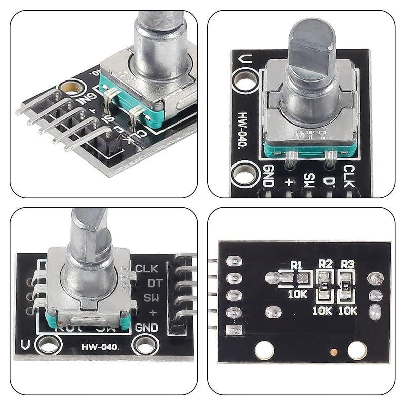 4pcs KY-040 Rotary Encoder Module 360 Degree Switch Encoders with Knobs Cap Brick Sensor Modules