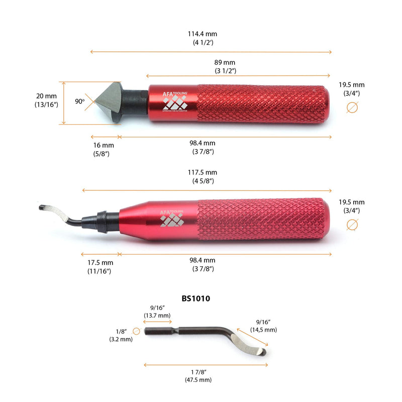 AFA Tooling - Deburring Tool & Countersink Hand Reamer with 10 Extra Blades - Works on Metal, Resin, PVC Pipes, Copper, Plastic and 3D Printed Edges - Plumbing & 3D Printing Burr Removal Reamer Tool Reamer & Deburring Tool