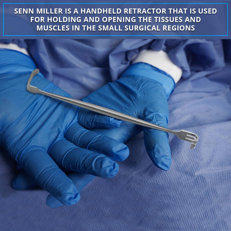 Senn Miller Surgical Retractor, 6.375 inch, Double-Ended, for Dermatology and Podiatry STAINLESS STEEL SHARPE AND BLUNT (B/B BLUNT/BLUNT) B/B BLUNT/BLUNT