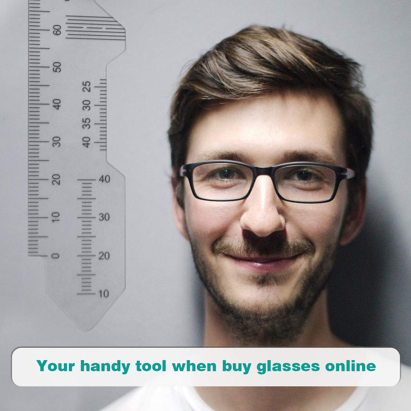 Pupillometers for Measuring Pupillary Distance (PD) with Electronic Instruction Manual, Transparent PD Ruler, Essential Tool for Single PD or Dual PD Measurement - NewNest Australia