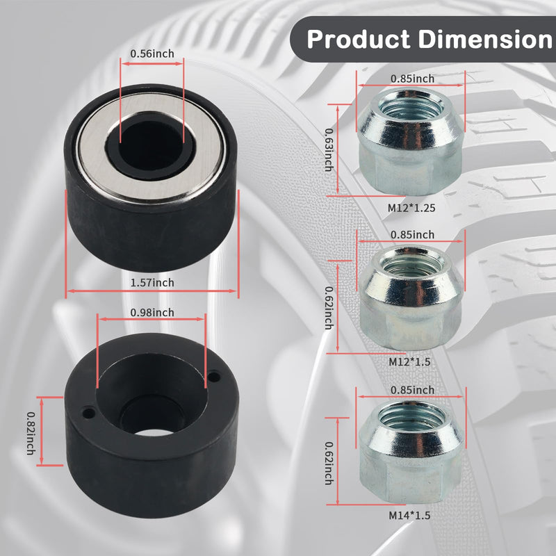 2PCS Wheel Stud Installer Tool Kit OEM 22800,Heavy Duty Lug Stud Installer Tool with 3PCS 3 Type 3/4 Hex Wheel Lug Nuts,Professional Wheels Studs Removal Tools Car Accessories