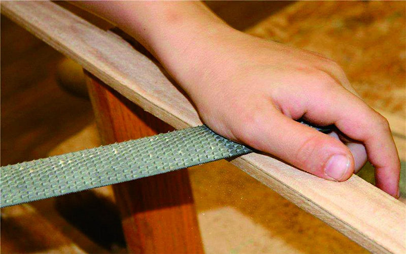 8" Wood Rasp File Set with Rubber Grip - Includes Hand Cut Round, Half-Round, and Flat Rasp File Kit - Curved and Flat Tools(3 Pcs) The Color of Packing Bag is Random 8 inch Wood rasp