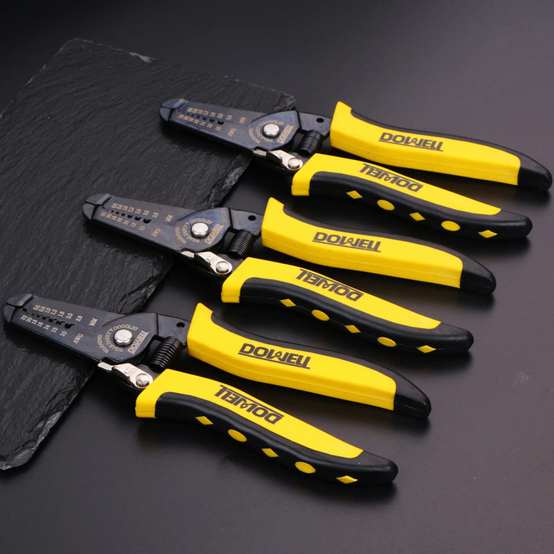 DOWELL 10-22AWG+22-30AWG Wire Stripping Tool Wire Stripper Cutter Pliers Tool Multi-Function Hand Tool for Electrician 2-Piece HY040739