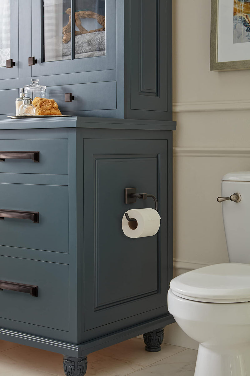 Amerock BH36071ORB | Oil Rubbed Bronze Single Post Toilet Paper Holder | 6-5/16 inch (160 mm) Length Toilet Tissue Holder | Appoint | Bath Tissue Holder | Bathroom Hardware | Bath Accessories