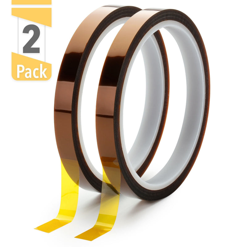 Mr. Pen- Heat Tape, 10mm x 33m(108ft), 2 Rolls, Heat Tape for Sublimation, Heat Resistant Tape, Heat Transfer Tape, High Temperature Tape, Thermal Tape, Heat Press Tape, High Heat Tape Brown