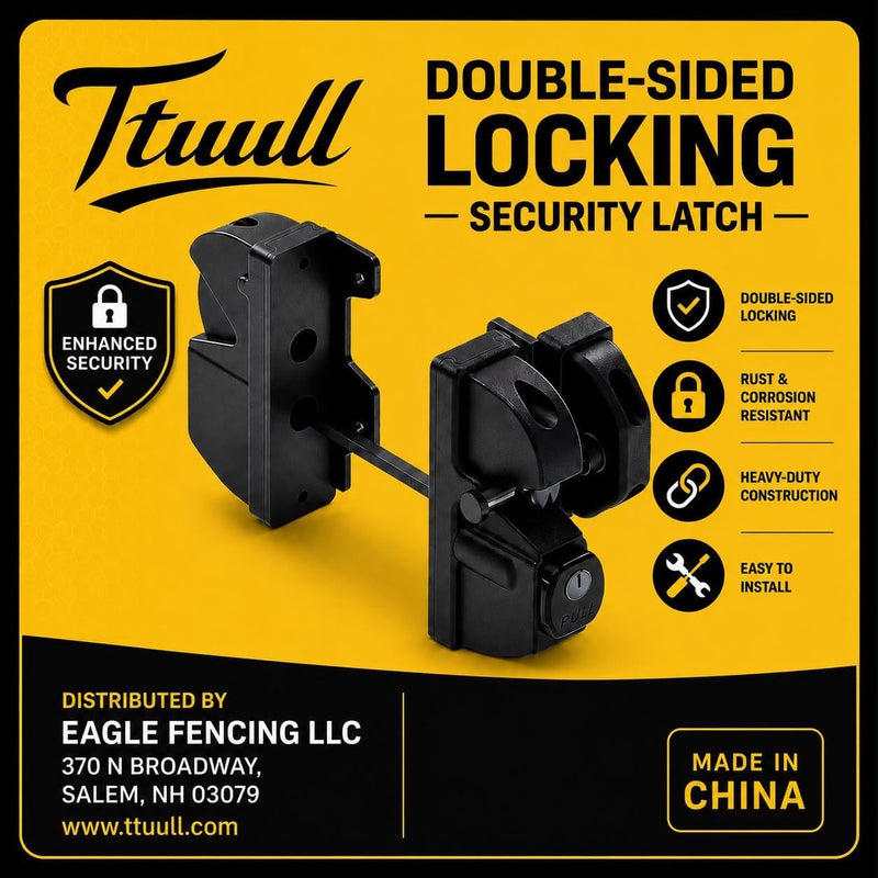 Double Sided Locking Security Gate Latch