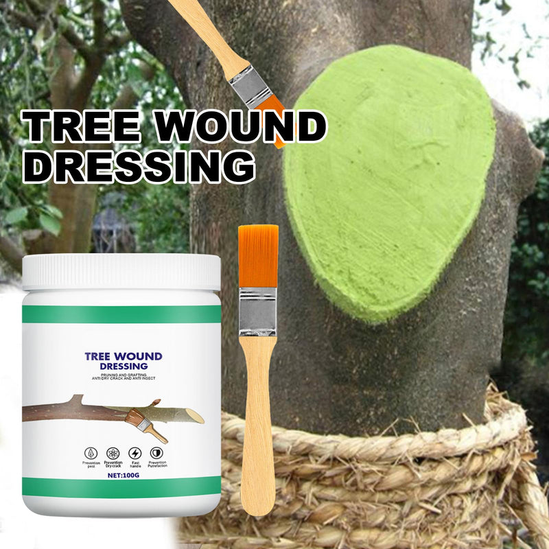 Tree Wound Pruning Sealer, Tree Wound Dressing with Brush, Tree Wound Sealer Healing Paste,Quick Recovery of Tree and Bonsai (1 PCS) 1 Pcs