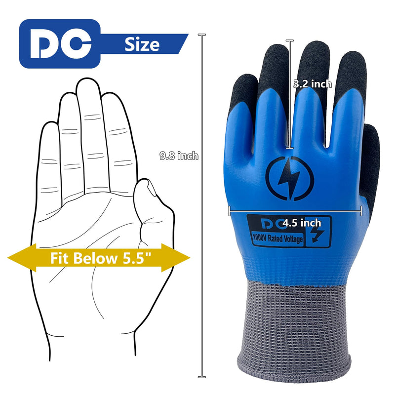 5 Pairs Insulated Electrician Gloves 1000V Voltage Resistant Flame Retardant Work Gloves, Electrical Rubber Non-slip Texture Design for Electricians Prevent Shock 1000V-5pairs