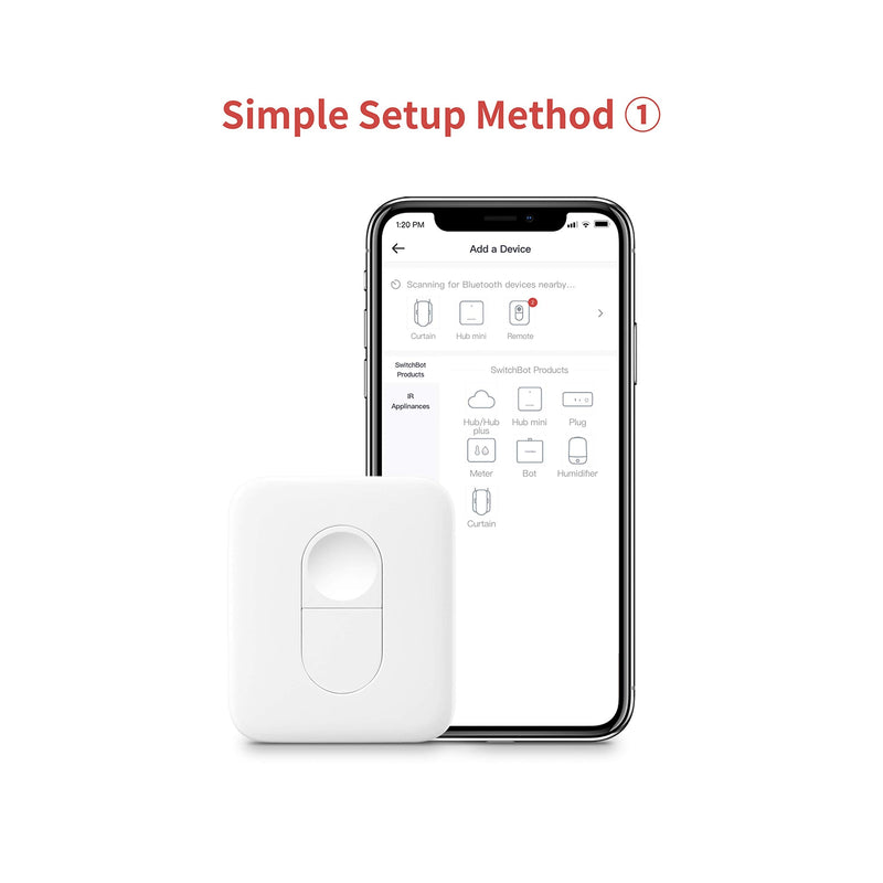 SwitchBot Remote One Touch Button - Compatible with SwitchBot Bot, Curtain Robot, Color Bulb, Plug Mini and Blind Tilt, Smart Home Easy to Control, Bluetooth Long Range 5.0 Gray