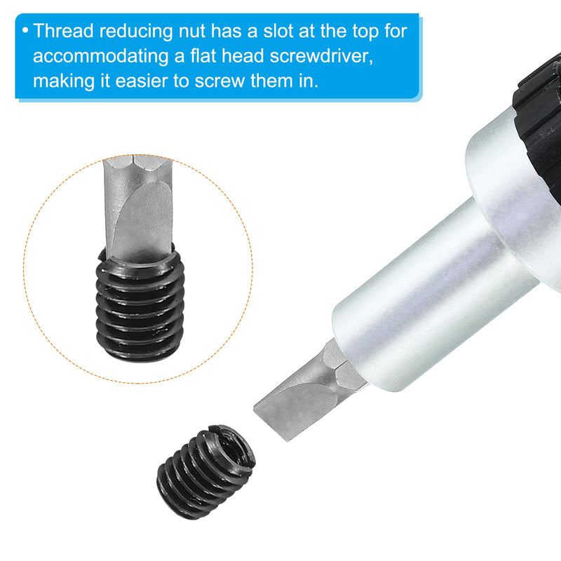 PATIKIL Grade 8.8 Carbon Steel Threaded Repair Insert Nut, 5pcs M8x1.25 Female to M12x1.75 Male Screw Sleeve Inserts Reducing Adapter Reducer 20mm M8xM12x20mm