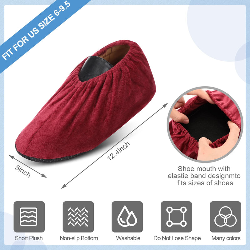 JaGely 11 Pairs Reusable Non Slip Cloth Shoe Covers Washable Thickened Boot Shoe Covers for Indoors and Households (Multicolor) Multicolor