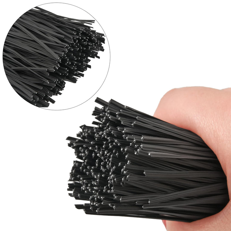 300 Pcs 6 inch Black Plastic Twist Ties, Cable Ties, for Bags, Gardening Tools