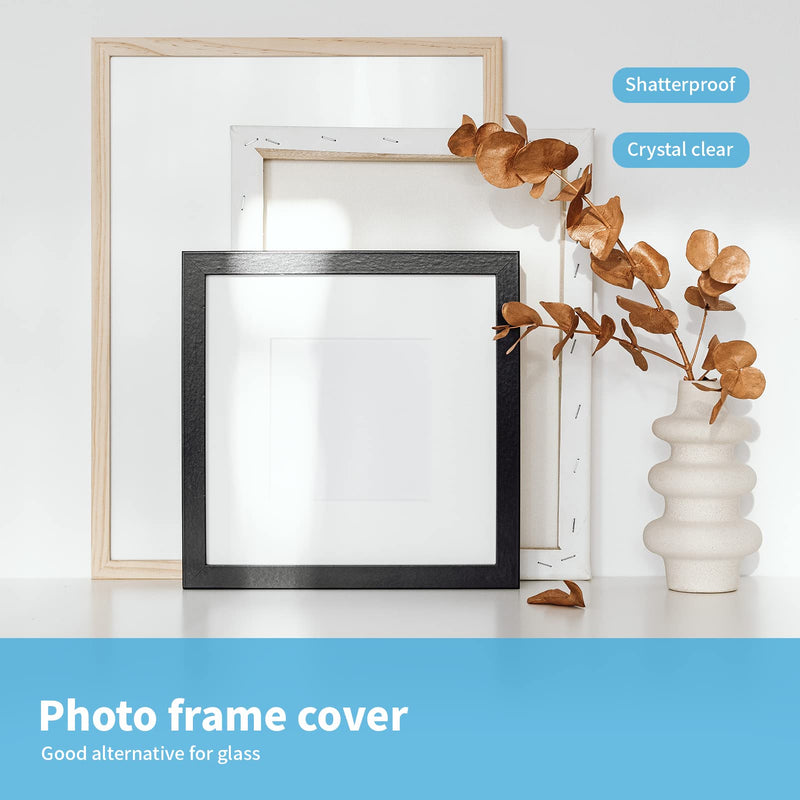 Art3d 5-Pack of 12×16" PET/Plexiglass Sheets, Transparent Clear Flexible Plastic Sheet Panels for Craft, Picture Frames, Sign Blank, DIY Display Project 12" x 16", 1mm Thick