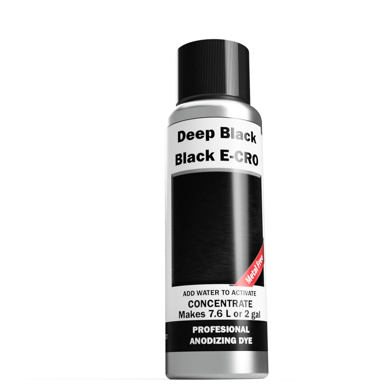 Professional Aluminum Anodizing Pigment Dyes | Black E-CRO | Light to Rich Black | Powder Concentrate Makes 7.6 Liters or 2 Gallons