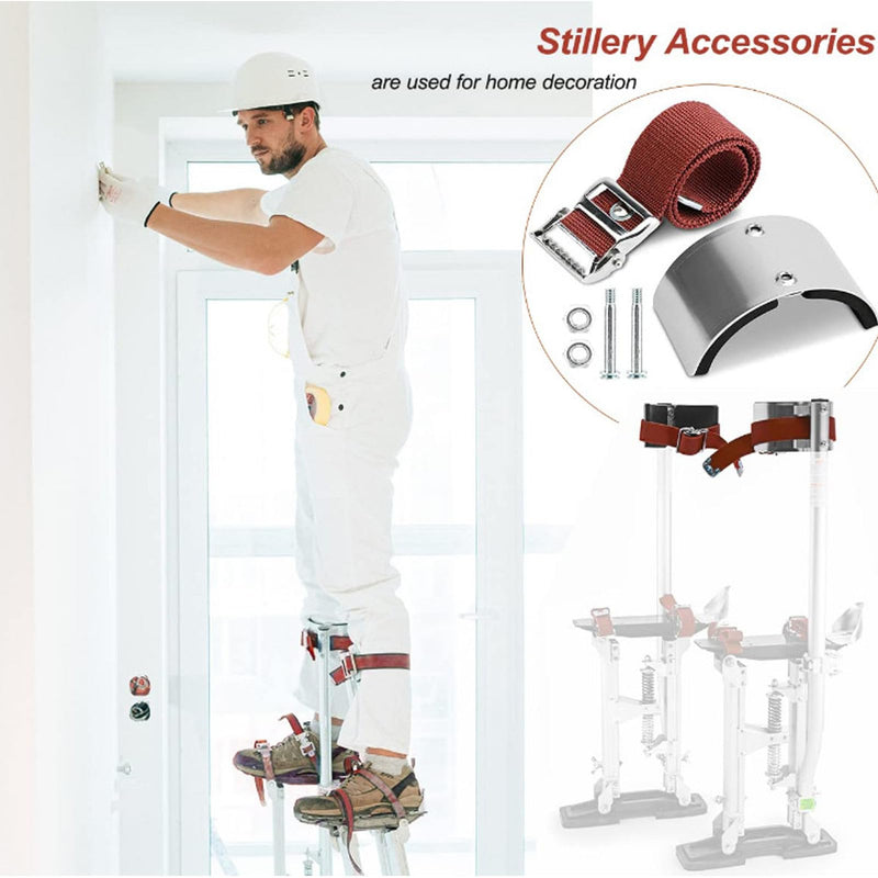 Luqeeg Stilts Straps, 2Pcs Adjustable Comfort Drywall Stilts, Firm Leg Band Straps Replacement, Leg Fixation Strap Kit for Street Performance, Painting, Pruning Branches,
