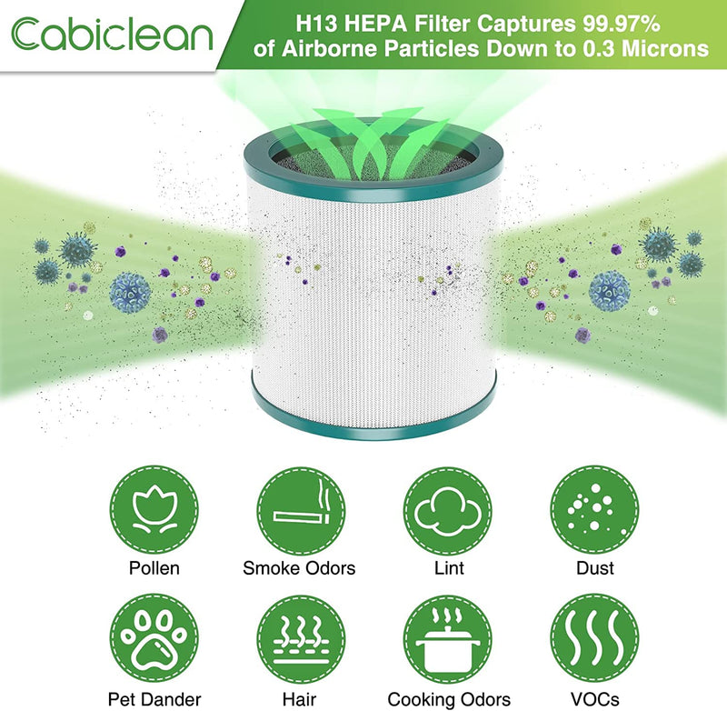 TP01 HEPA Filter Replacement Compatible with Dyson Tower Purifier Pure Cool Link TP01, TP02, TP03, AM11, BP01 Models, Replace Part 968126-03 (2 Pack) 2 Pack