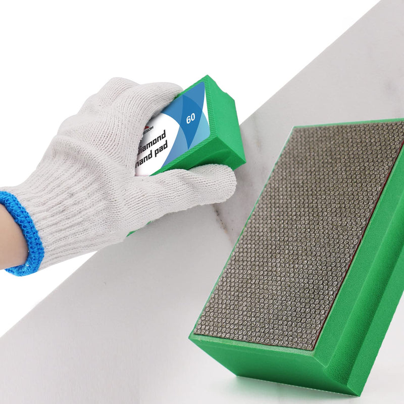 4PCS Diamond Hand Polishing Pads Electroplated Diamond Tools Pad For Granite MarbIe Stone Glass 4PCS Mix