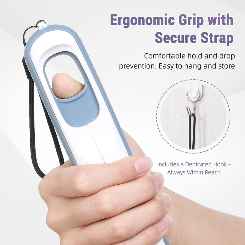 Toilet Aids for Wiping Bottom, 2-Pack - Long Reach Comfort Wipe with Replaceable Head & Strap - Bottom Buddy Wiping Aid for Elderly, Disabled & Post-Surgery