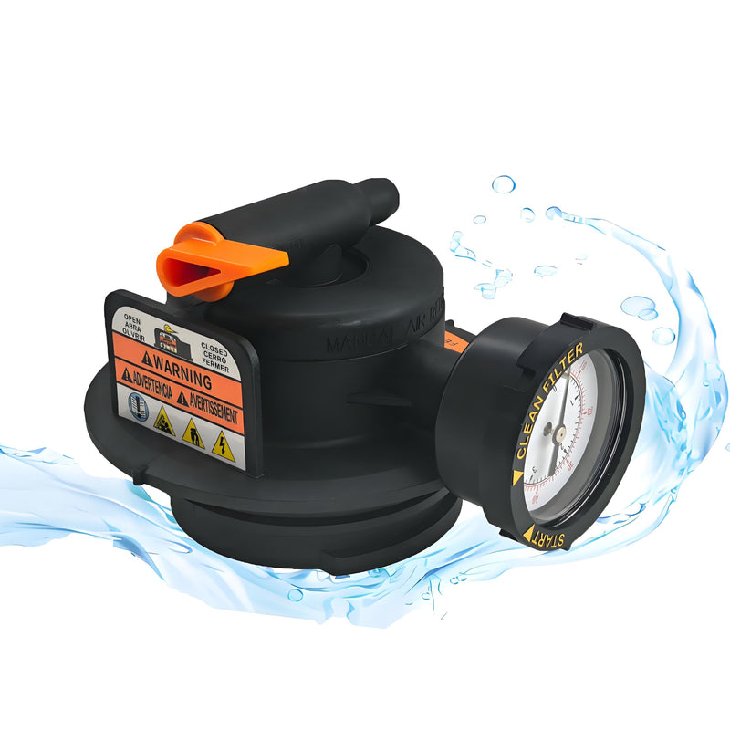 2420MAR2 Manual Air Relief Assembly, DEX2420MAR2 Air Relief Valve, Compatible with Pro-Grid DE, Swim Clear and Swim Clear Cartridge Filters with Teflon Tape and O-Ring