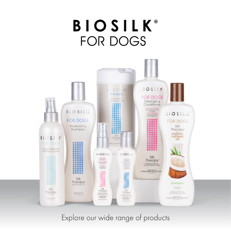 BioSilk Grooming Kit - Includes Silk Therapy Dog Detangling Shampoo, Conditioning Spray, and Pin Brush - Restores Moisture - PawsPlanet Australia