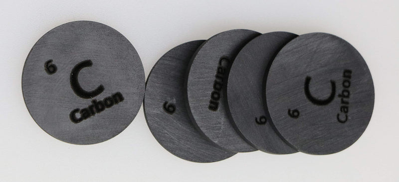 Carbon (C) 24.26mm Disc 99.99% Pure for Collection or Experiments