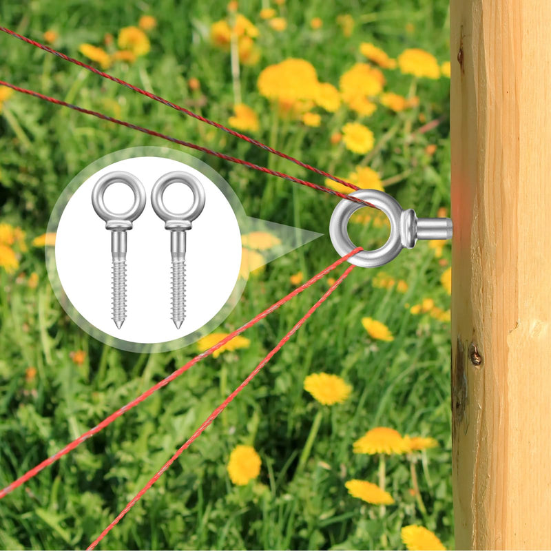LEIFIDE 4 Pcs Forged Steel Shoulder Eye Bolt Screw, Hot-Dipped Galvanized Forged Hook Screw Eye Bolt for Anchoring Chain and Wire Rope, 2, 200 Lbs Working Load Limit (1/2" X 3-1/4") 1/2" X 3-1/4"