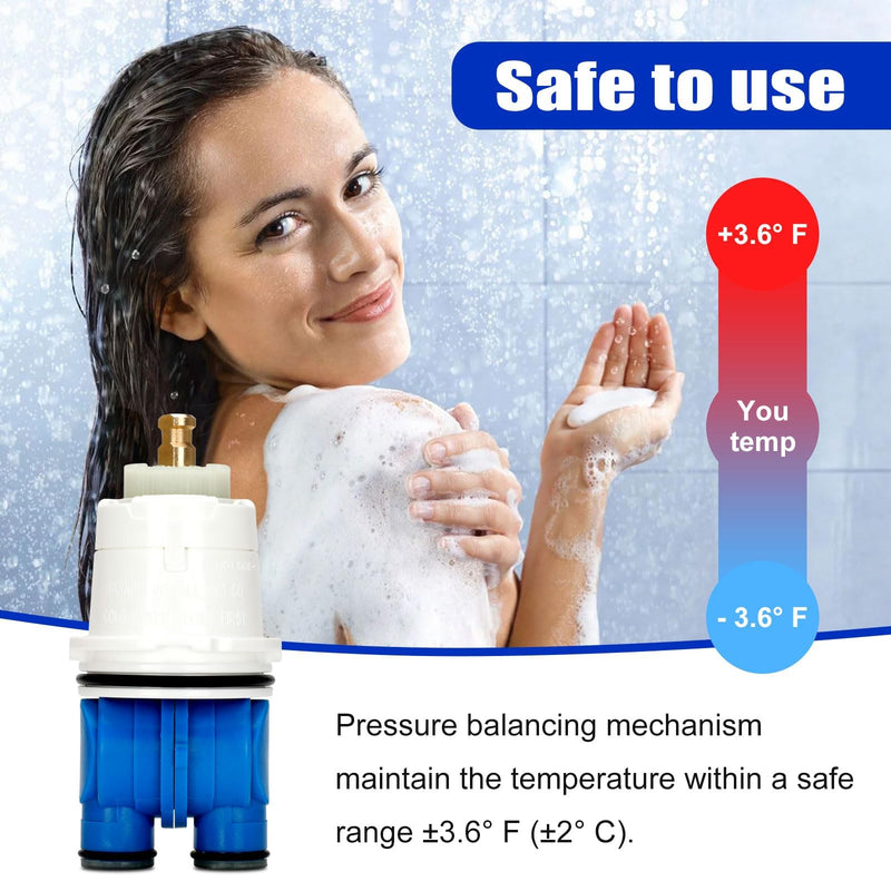 RP19804 Cartridge Compatible with Delta 1300/1400 Series Tub/Shower Valve RP19804 with RP22734 Bonnet Nut x2 2