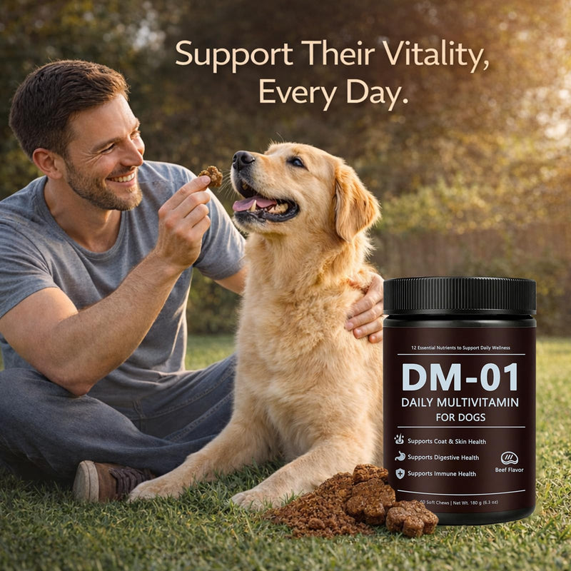 Multivitamin for Dogs, Daily Nutrient Supplement with 12 Essential Nutrients, Soft Chews with Beef Flavor, Designed for Everyday Wellness — 60 Soft Chews (1) 1
