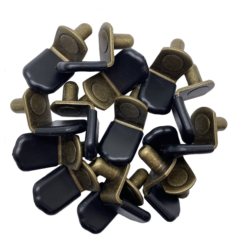 Bronze Shelf pins, Glass Supports Furniture Cabinet Closet Bookcase Shelf Bracket-Style Pegs 30 Pack. Bronze