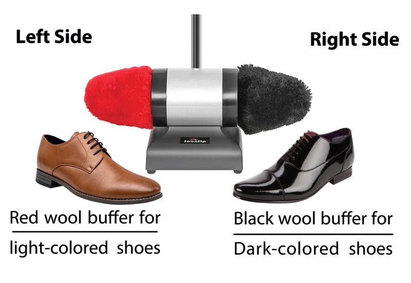 Medium Dual 100% Lambs Wool Buffer Covers Fit 2.5"Dia x 3.5"High - TruePower, Sunpentown Shoe Polishers