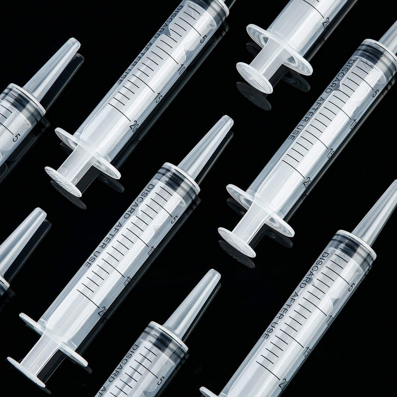10 Pack Plastic Syringe Liquid Measuring Syringes Without Needle for Epoxy Resin, Craft, Scientific Labs, Feeding Pets Animals, Oil or Glue Applicator (20 ML) 20 ML