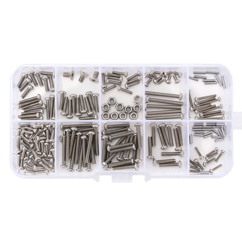 INJORA Screws Pins Nuts M1.6 M2 M2.5 Grade 12.9 Stainless Steel Hex Screws Hardware Kit for TRX4M 1/18 RC Crawler Car