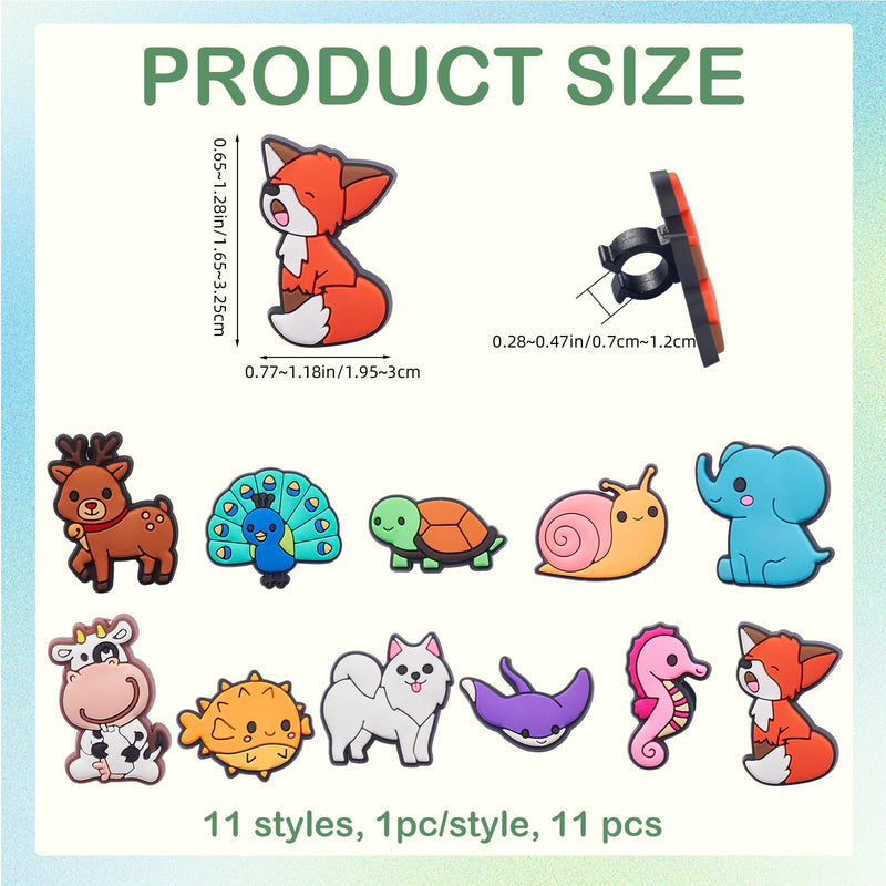 11 Pcs Animal Stethoscope Charms Personalized Stethoscope Accessories Gifts for Nurse Graduates Doctor Surgeons Veterinarians and Medical Assistant(Animal Assorted)