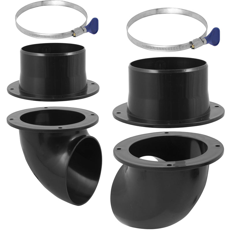 4-Inch Cyclone Dust Collection Elbows and Couplers Separator Kit for Woodworking Debris Containers, Buckets and Barrels