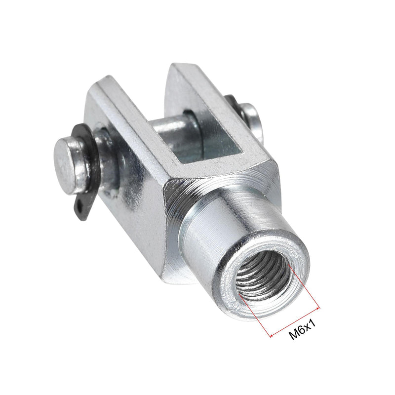 uxcell Air Cylinder Rod Clevis End 33mm Length M6x1 Female Thread Y Connector 2pcs M6x1mm