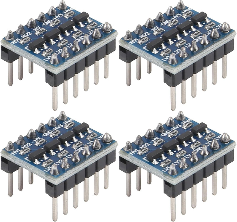 12pcs 4 Channels IIC I2C Logic Level Converter PRE-SOLDERED Bi-Directional Module 3.3V to 5V 4 Channels Shifter for Raspberry Pi and Other Microcontrollers