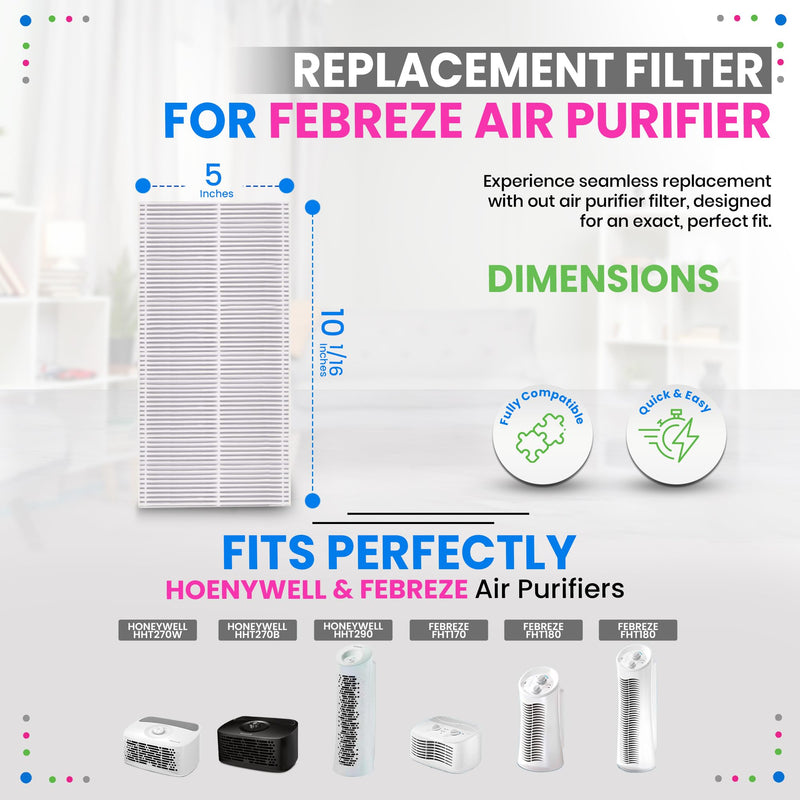 Bagean HEPA Filter U Compatible Honeywell Air Purifier Filter Replacement (2-Pack)